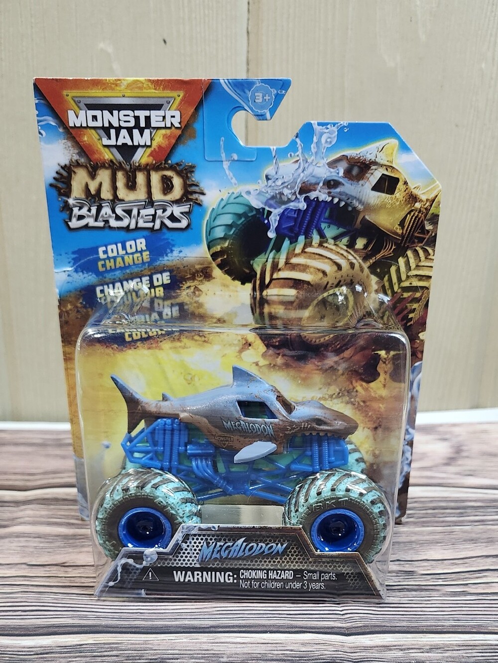 Monster Jam Mud Blasters Megalodon Color-Change Monster Truck - Blue and Brown